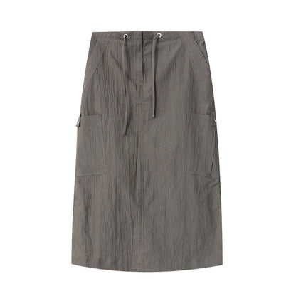 Damen Maxirock Vieltaschen Elastischer Bund