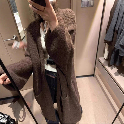 Damen Strickjacke Große Taschen Weiter Schnitt Norvielle