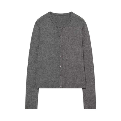 Damen Klassische Strickjacke Knopfverschluss Norvielle
