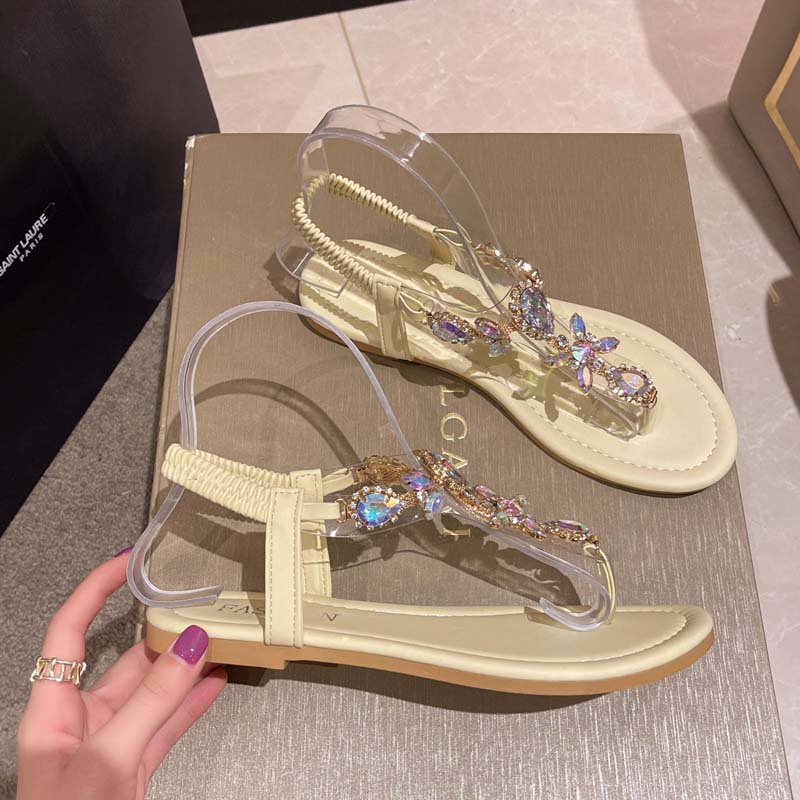Norvielle Damen Strass-Sandalen
