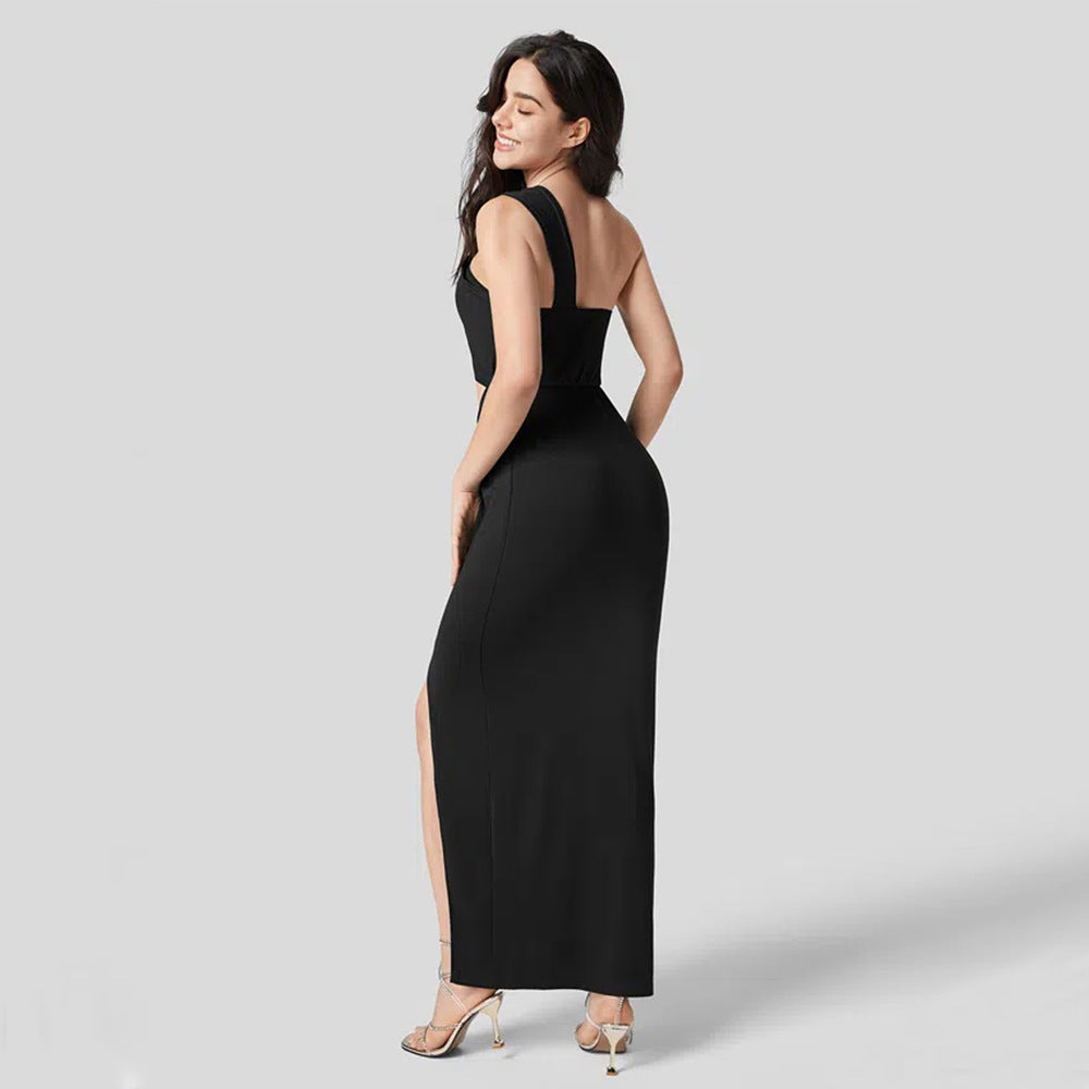 Damen Wickelkleid Asymmetrischer Cut Norvielle Elegantes