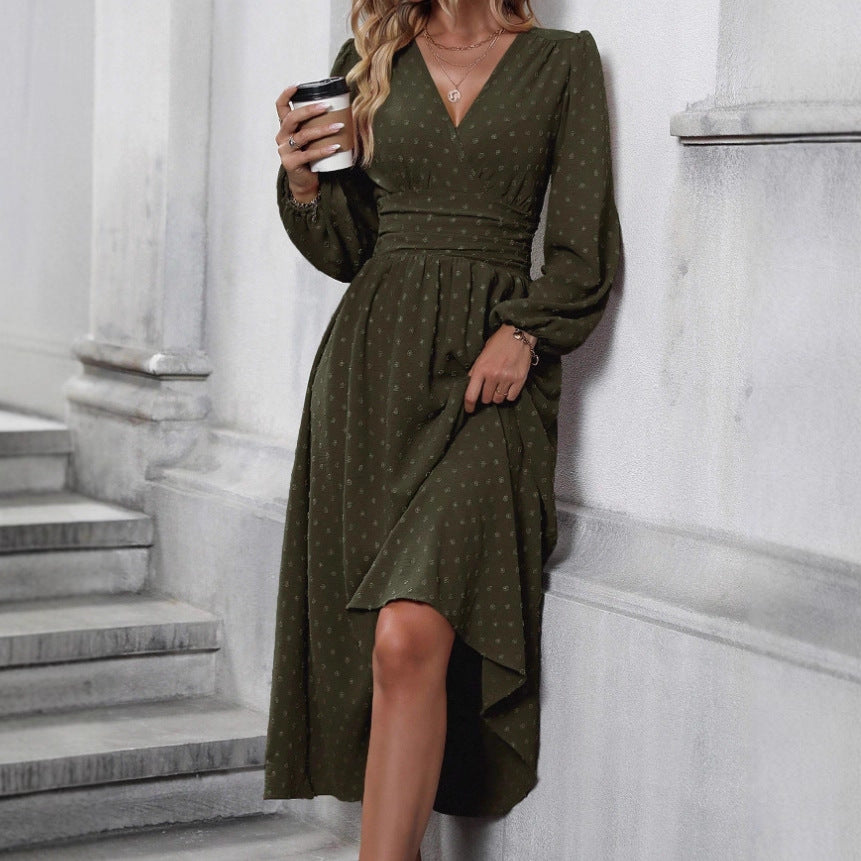 Damen Maxikleid Wickeloptik Elegantes Design Norvielle