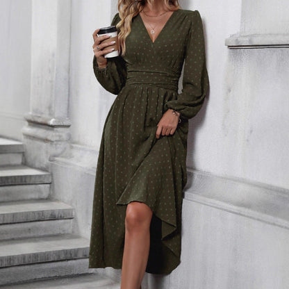 Damen Maxikleid Wickeloptik Elegantes Design Norvielle