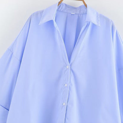 Damen Bluse Weit Schnitt Elegante Ärmel Norvielle