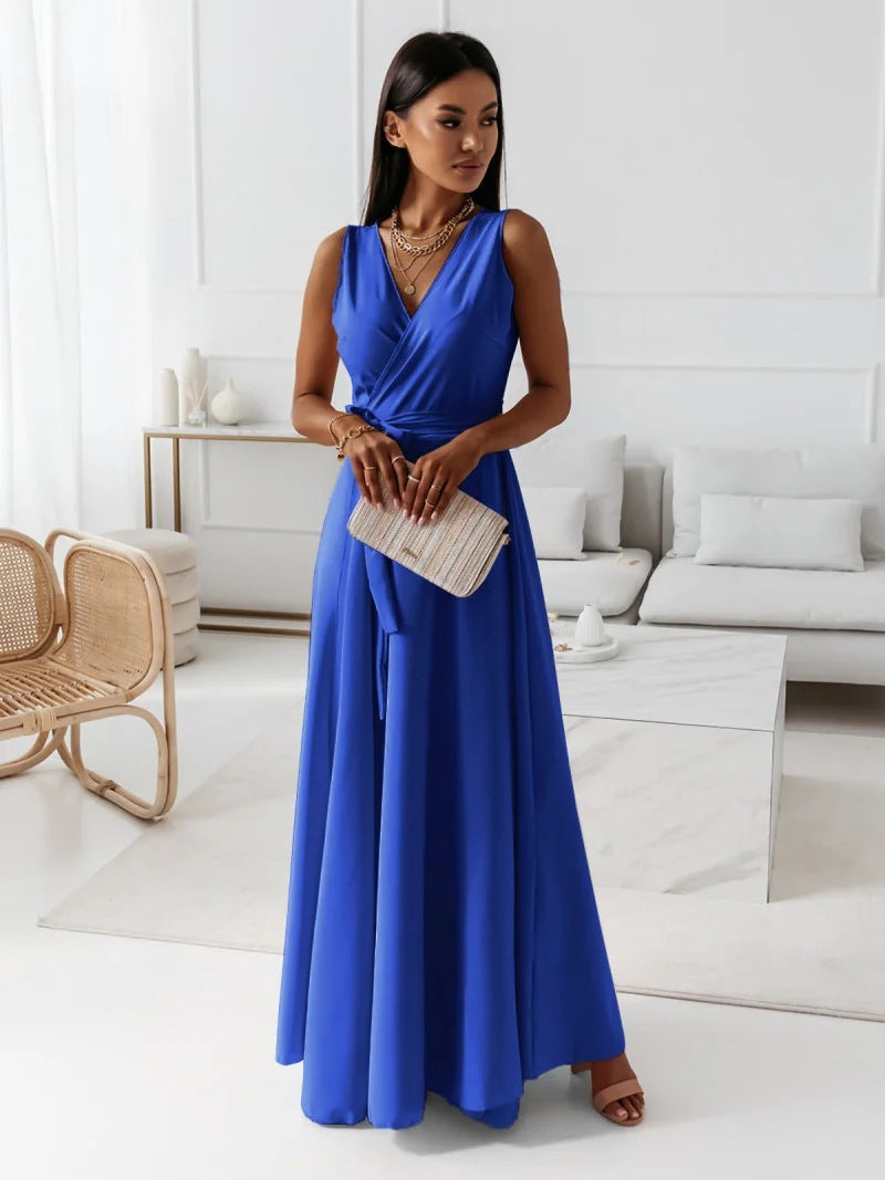 Damen Wickel Maxi Kleid Hochzeitsgäste