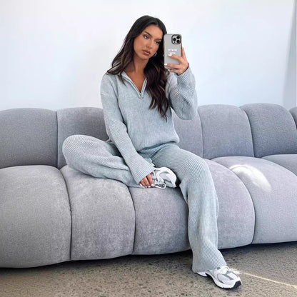 Damen Sportpullover Stehkragen Reißverschluss Norvielle - Norvielle