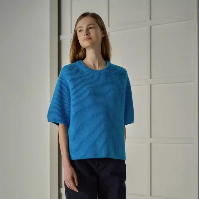 Damen Strickpullover Kurzärmelig Weich Norvielle