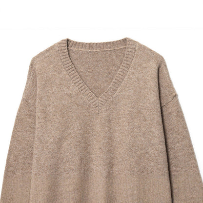 Damen Pullover V-Ausschnitt Weichwolle Norvielle