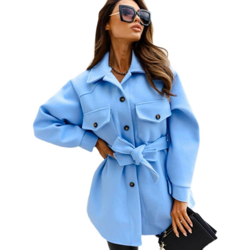 Damen Utility-Jacke Tailliert Praktische Taschen Norvielle