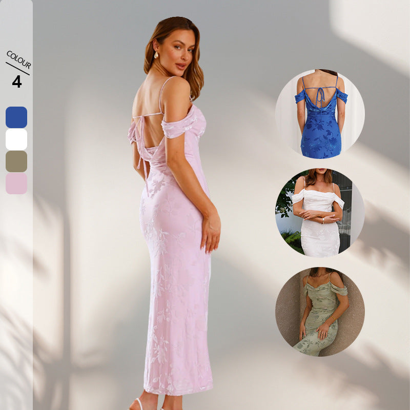 Damen Etuikleid mit Trägern Florales Design - Norvielle
