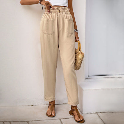 Damen Chinohose Elastischer Bund Praktische Taschen Norvielle