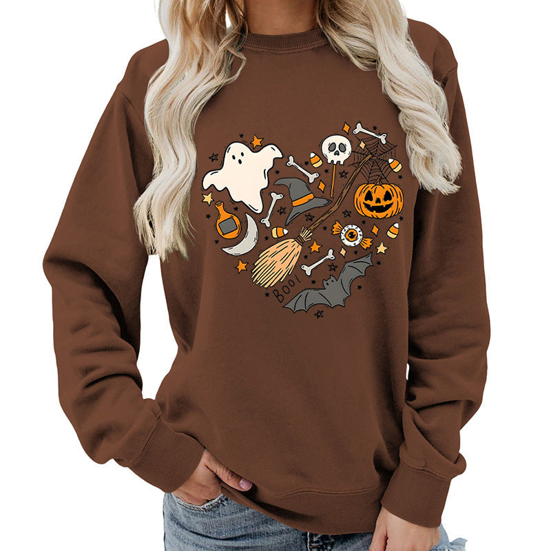 Damen Halloween Sweatshirt Kreatives Motiv