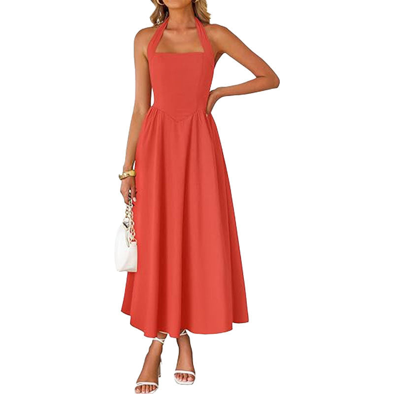 Damen Maxi-Kleid Raffiniertes Trägerdesign Eleganter Schnitt