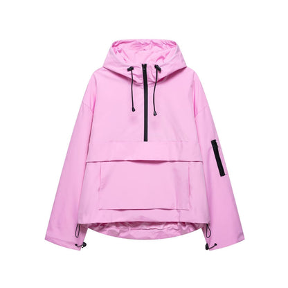 Damen Windjacke Verstellbares Kapuzenjacke Funktionsjacke Mit - Norvielle