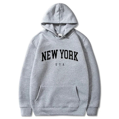 Damen Kapuzenpullover New York Print Bequem Norvielle