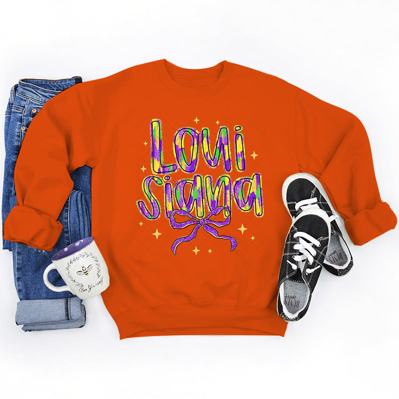 Damen Sweatshirt Weiches Innenfutter Mit Schriftzug Norvielle