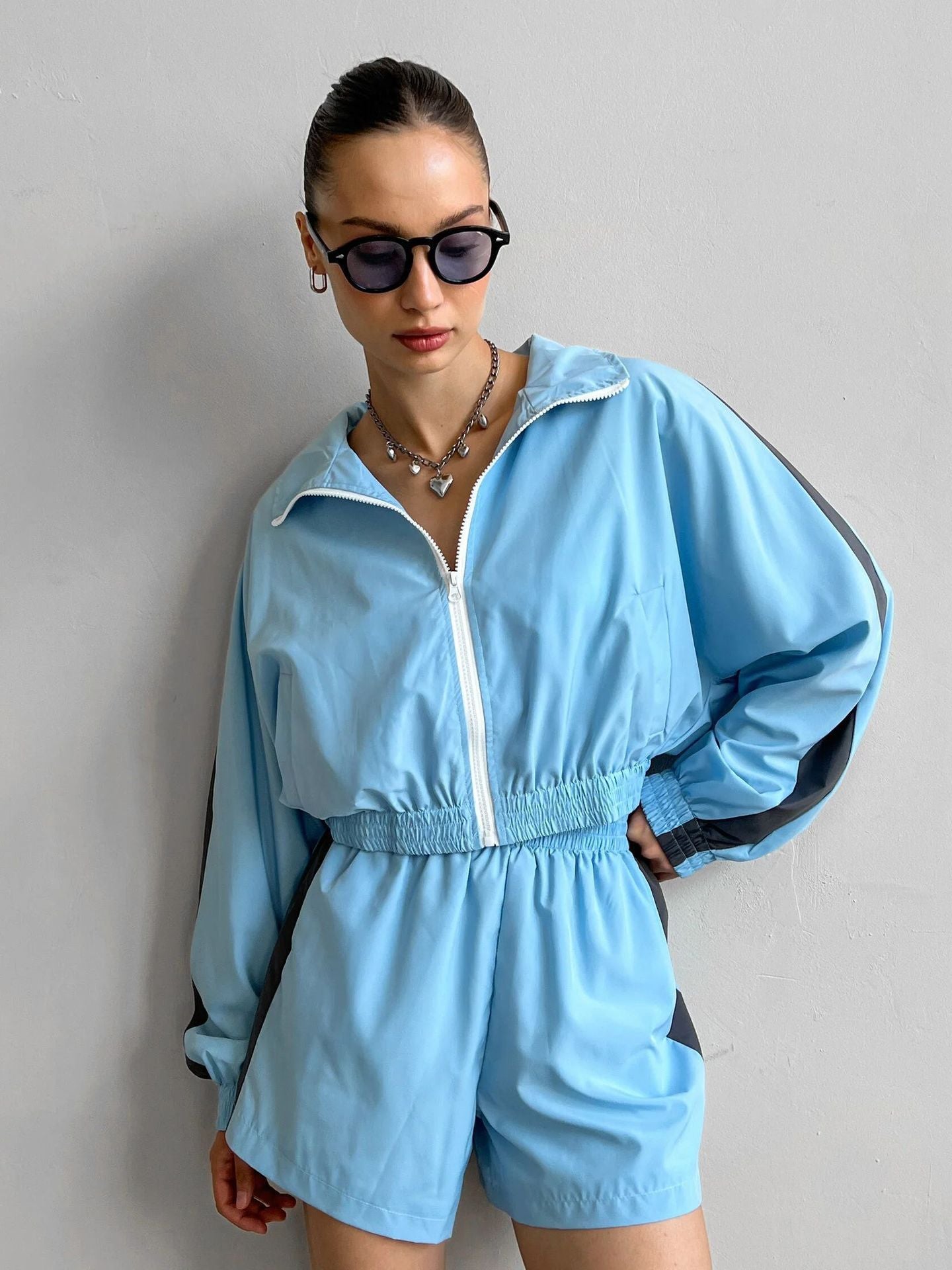 Damen Sportset Kurzjacke Shorts Norvielle