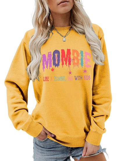 Damen Sweatshirt Zombie Motiv Norvielle