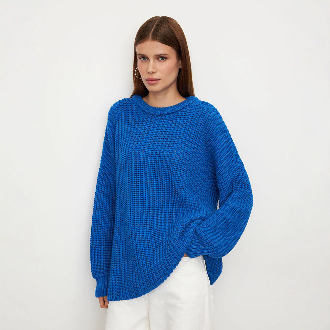 Damen Oversized Strickpullover Lässiger Schnitt - Norvielle