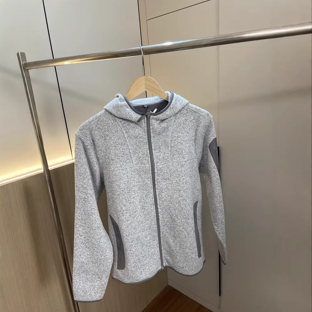 Damen Funktionsjacke Atmungsaktive Kapuze Reißverschlusstaschen