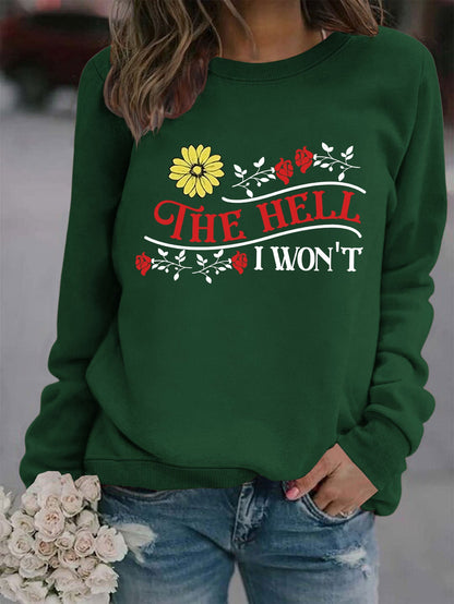 Damen Sweatshirt Verspielt Motiv Bequem Norvielle