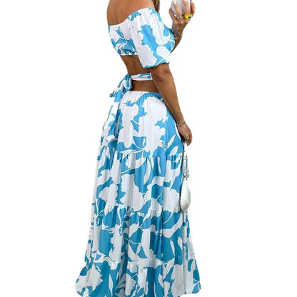 Damen Maxikleid Floralmuster Cut-Out
