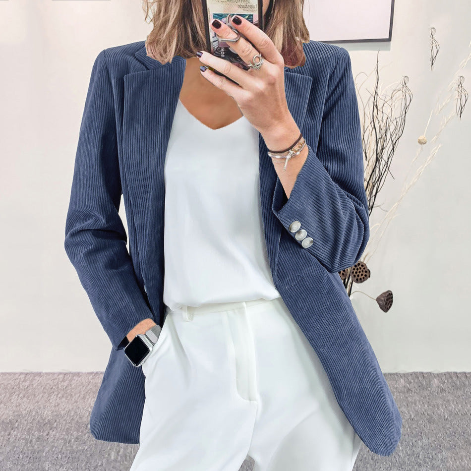 Damen Blazer Streifen Slim Fit Norvielle