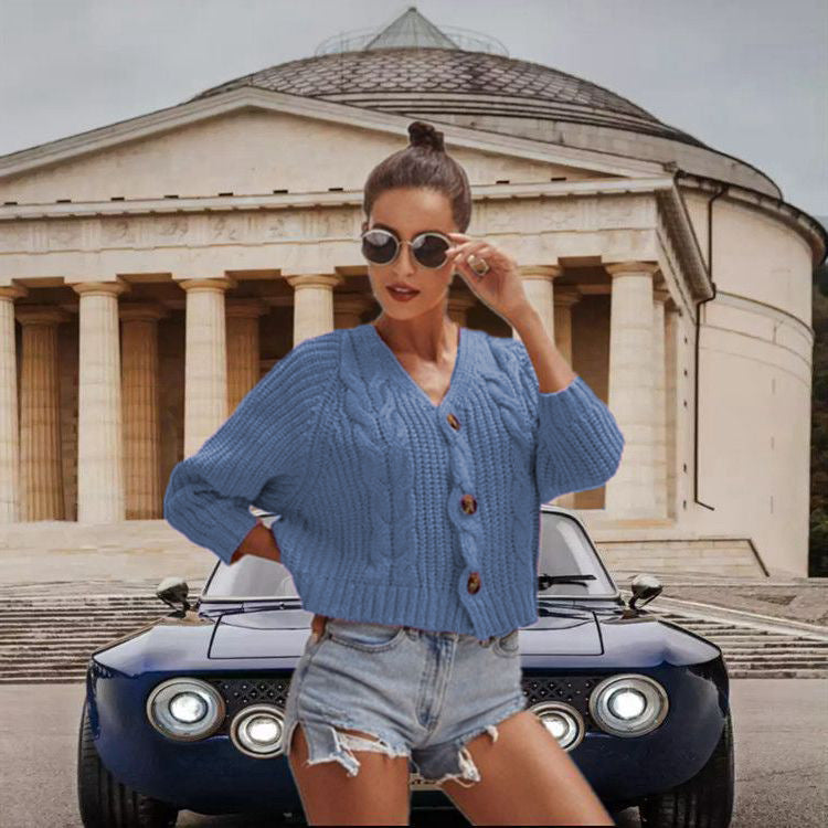 Damen Cardigan Grobstrick Lässiger Schnitt Beige