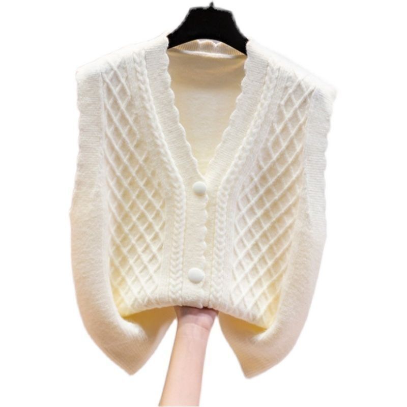 Damen Strickweste Zopfmuster Knopfdetails Norvielle