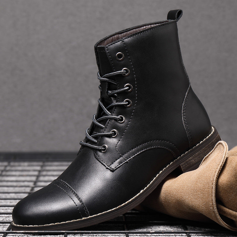 Herren Stiefel Schnürfront Durchgehende Schafthöhe