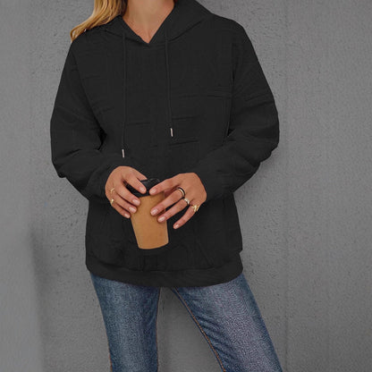 Damen Oversize Kapuzenpullover Strukturiert Norvielle
