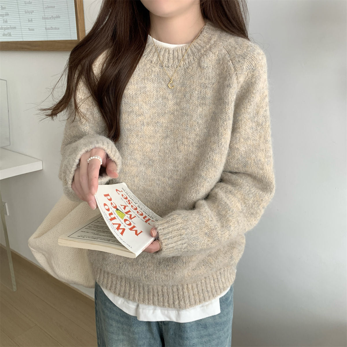 Damen Oversized-Pullover Kuschelig Norvielle