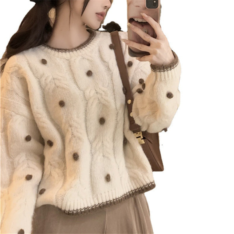 Damen Oversized Pullover Struktur Norvielle