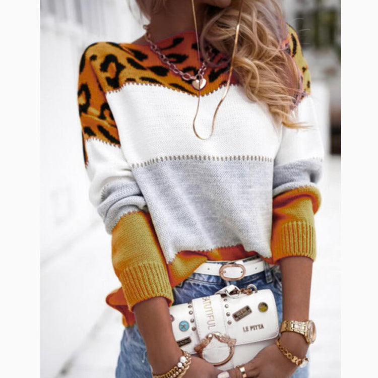 Damen Pullover Grafisches Tiermuster Strukturiert Norvielle
