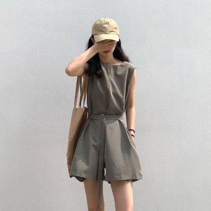 Damen Jumpsuit Tailliert Polyester Praktische Taschen