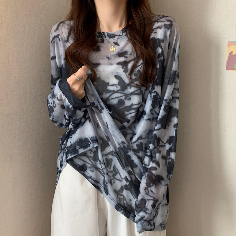 Damen Oversized-Shirt Modernes Muster Norvielle