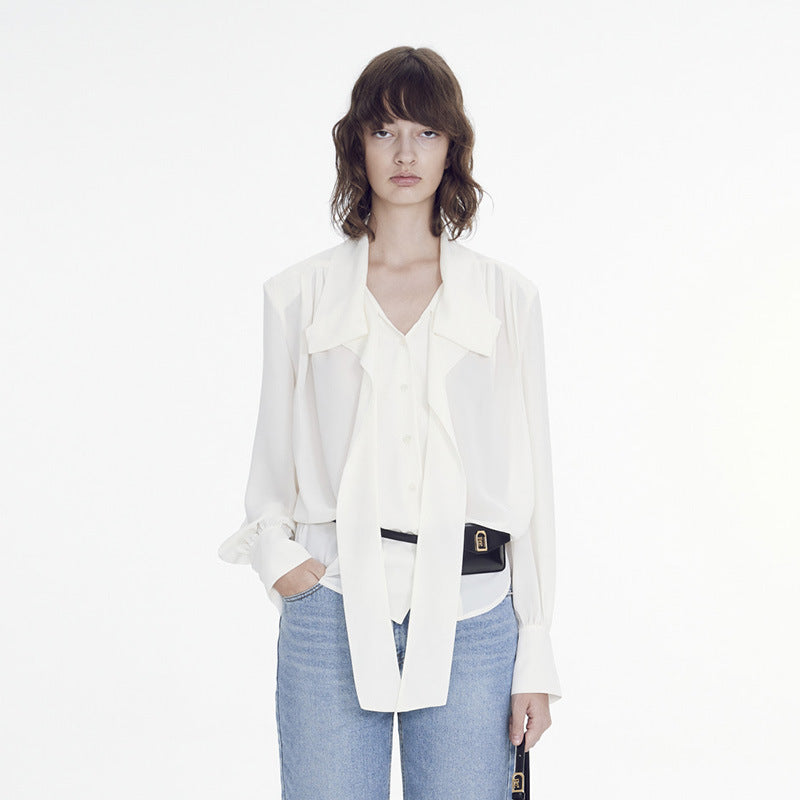 Damen Bluse mit Schluppe Modern Norvielle - Norvielle