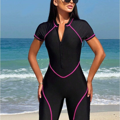 Damen Neoprenanzug Kurze Shorts Reißverschluss