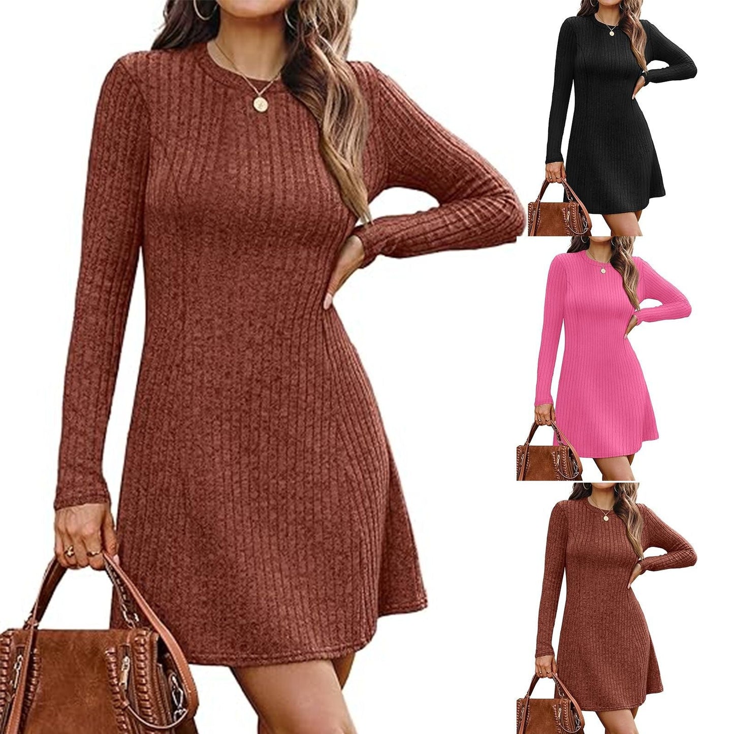 Damen Strickkleid Lässig Norvielle - Norvielle