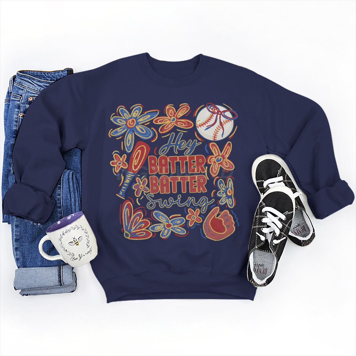 Damen Sweatshirt Baseball-Motiv Lässiger Schnitt Norvielle
