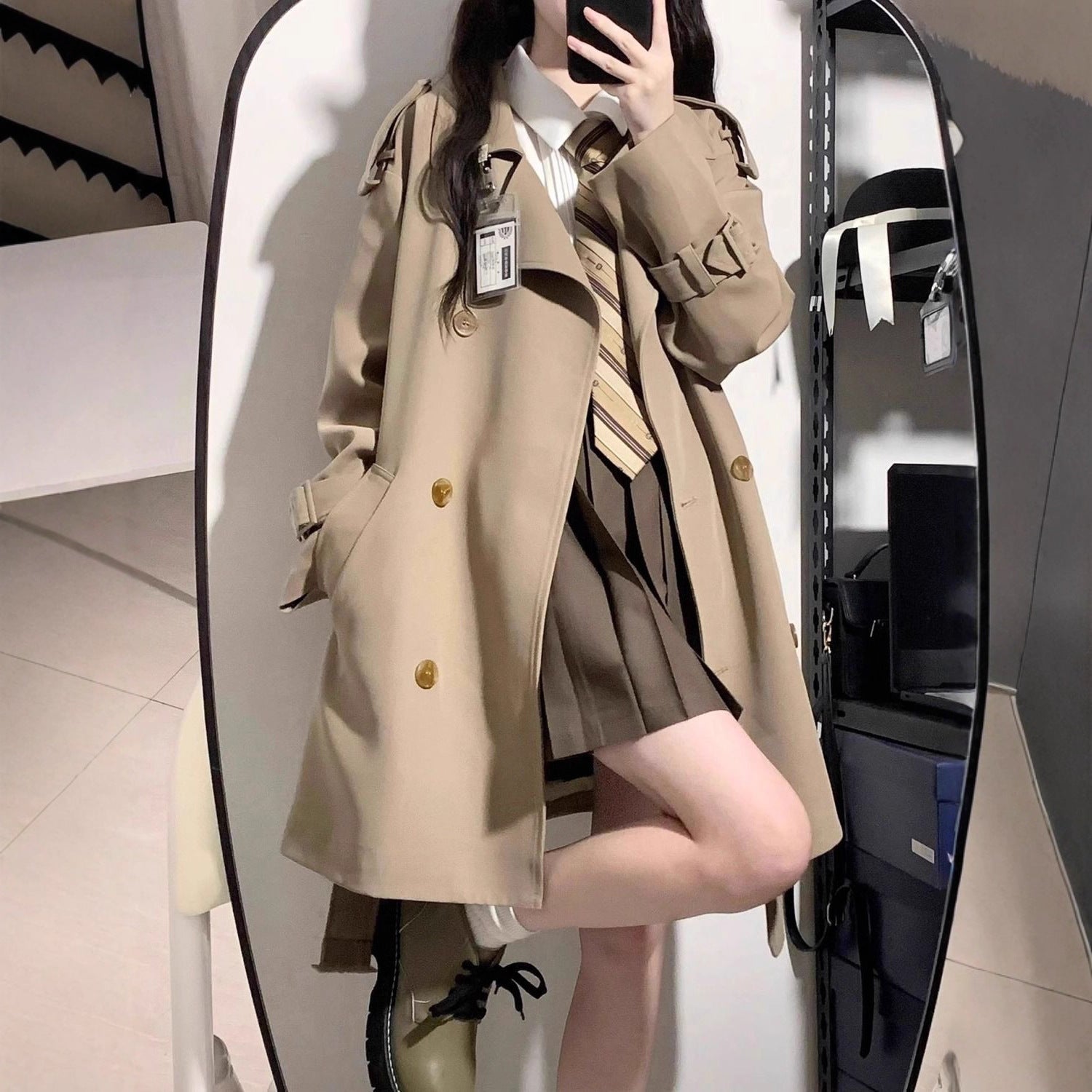 Damen Trenchcoat Oversized Schnitt Norvielle - Norvielle