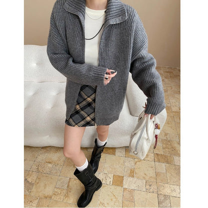 Damen Strickjacke Kurz Locker Norvielle