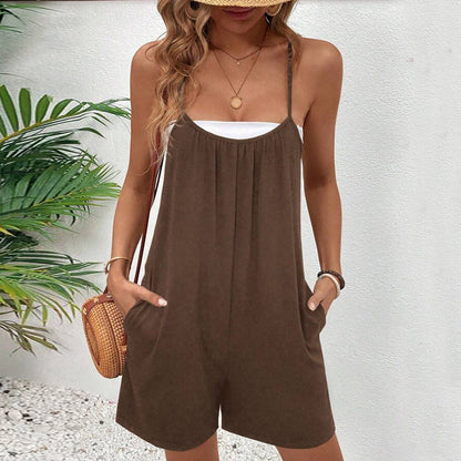 Damen Jumpsuit Weites Bein Freizeitlook Norvielle