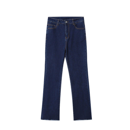 Damen High-Waist Flare Jeans mit Fransen Norvielle