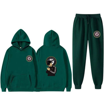 Damen Pullover Set mit Jogginghose und einzigartigem Druck - Norvielle