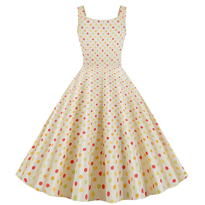 Damen Swingkleid Klassisches Polka-Dots-Muster Norvielle