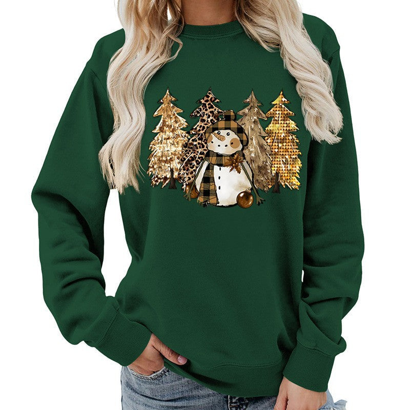 Damen Sweatshirt Schneemann-Design Weich Norvielle