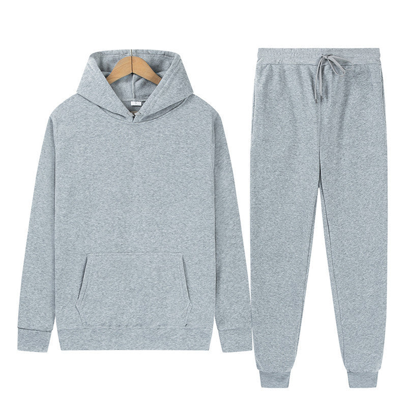 Damen Kapuzenpullover-Set Baumwollmix Jogginghose Anthrazit