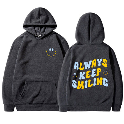 Damen Kapuzenpullover mit Schriftzug und Kängurutaschen