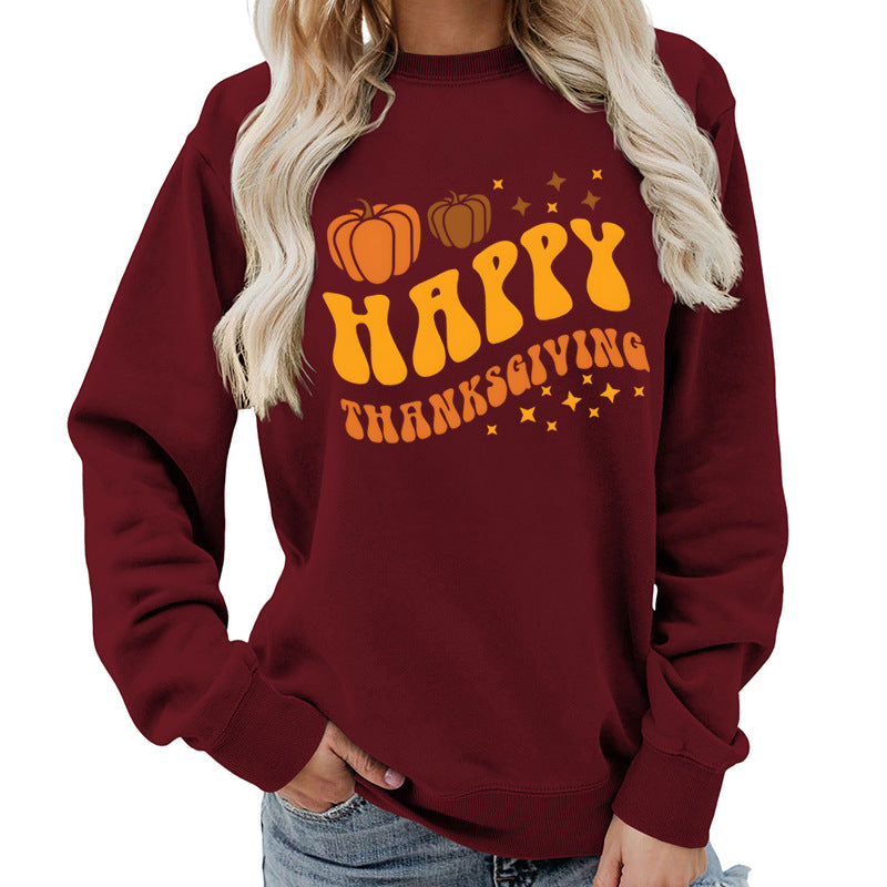 Damen Pullover Weihnachtliches Kürbismotiv Gemütlich Norvielle